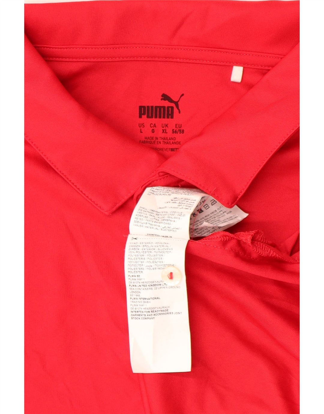 Polo PUMA da uomo XL rossa in poliestere