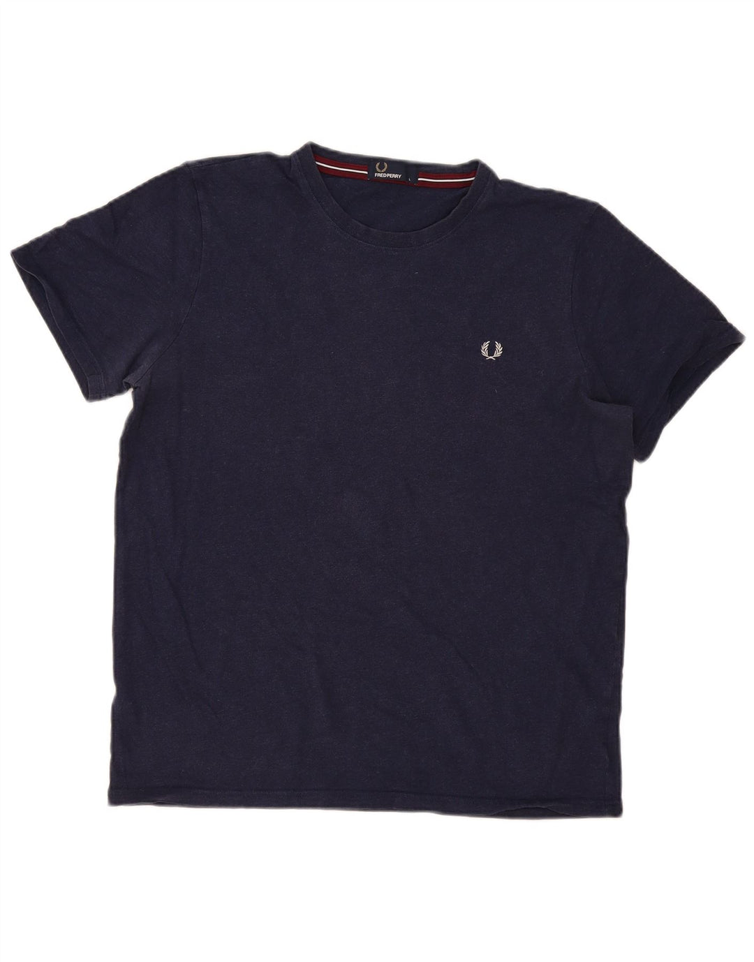 T-shirt da uomo Fred Perry Top grande in cotone blu navy