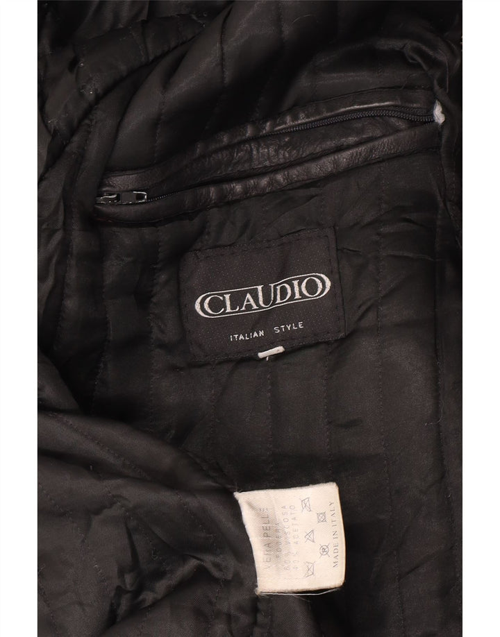 Giacca in pelle da uomo Claudio UK 42 XL in pelle nera