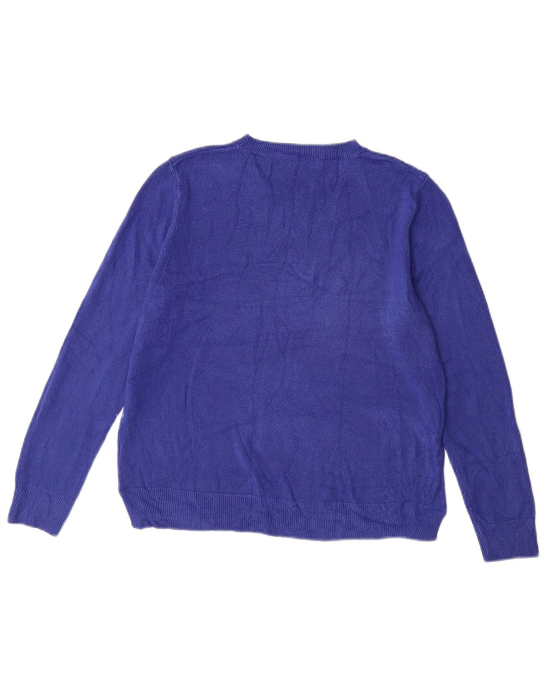 Maglione maglione girocollo da donna Marks & Spencer UK 14 Blu medio