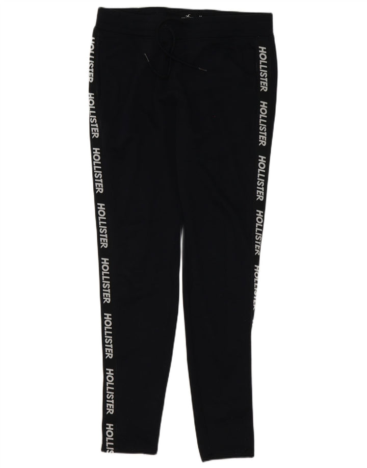 Pantaloni da tuta con grafica Hollister da uomo, cotone medio blu navy