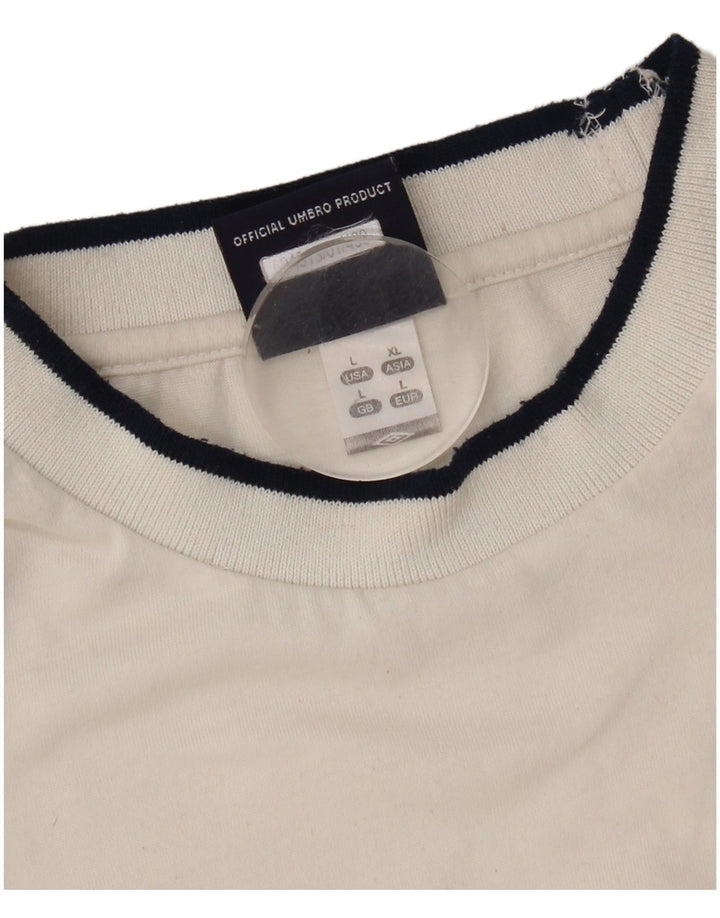 T-shirt da uomo Umbro Top Large in poliestere bianco