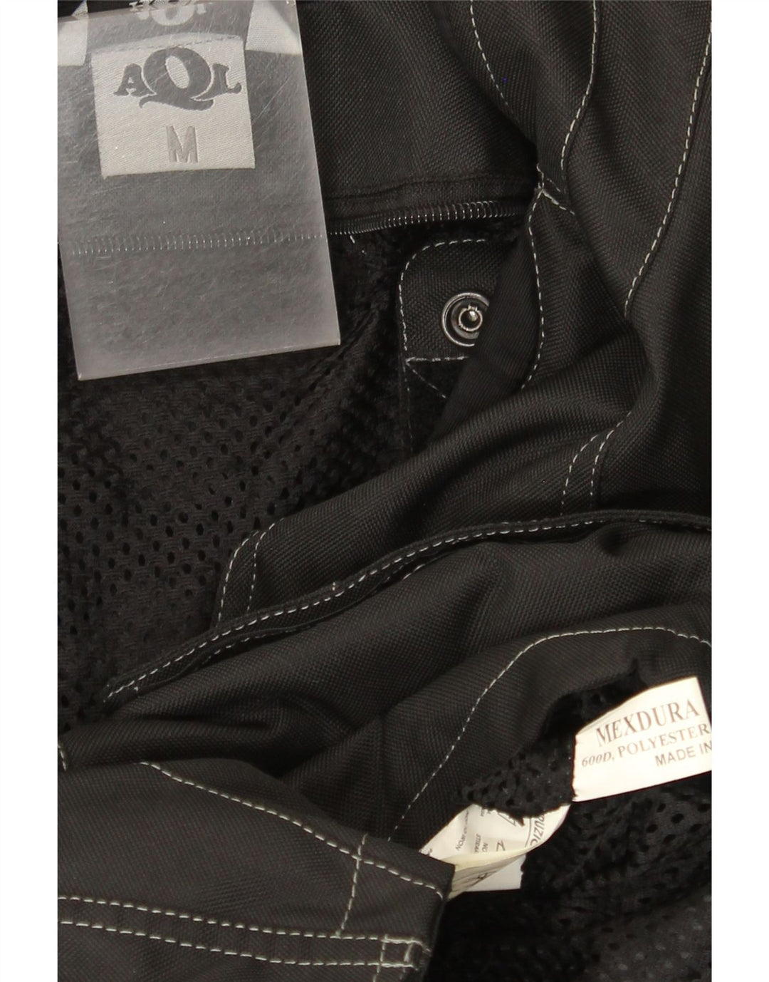 Giacca da corsa vintage da uomo in stile motoristico UK 38 color block medio nero