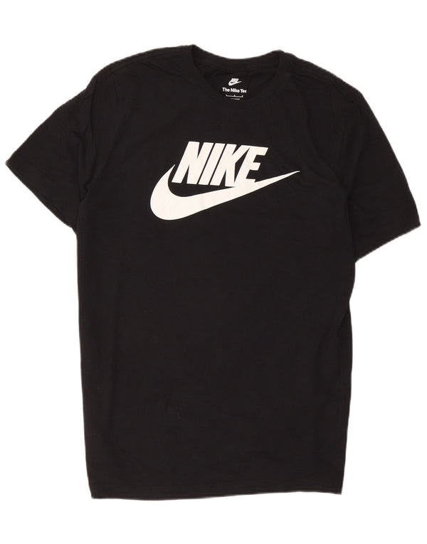 Nike Mens Graphic T-Shirt Top Large Black Cotton
