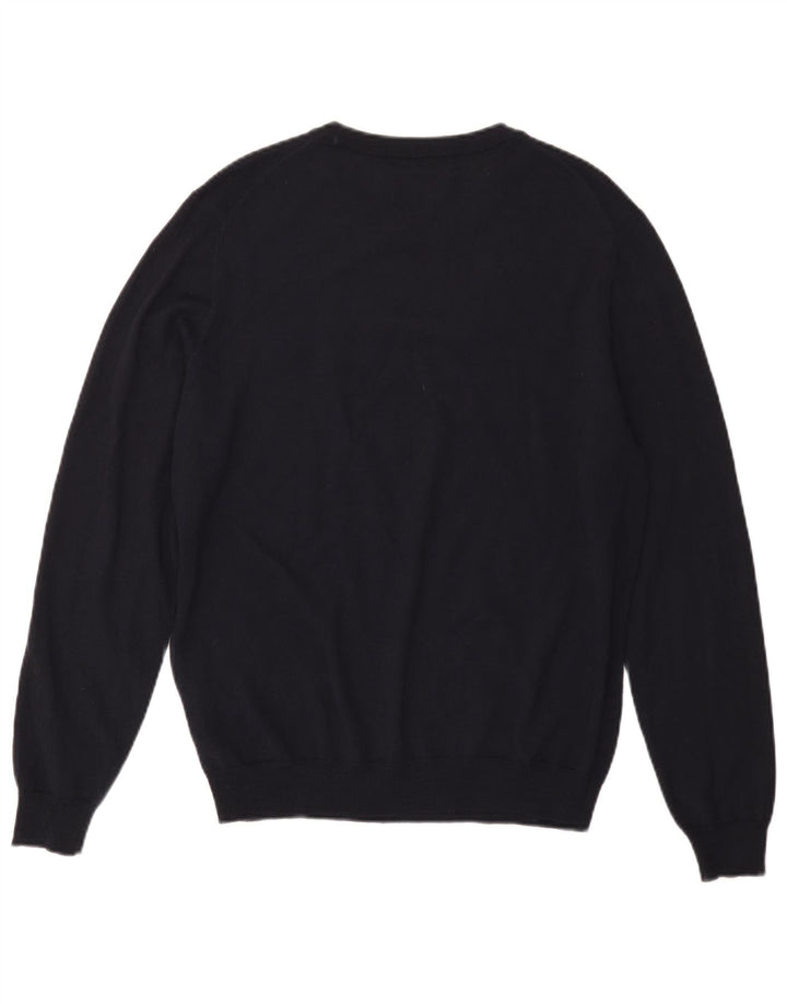 Replay Maglione da uomo girocollo in lana merino medio blu navy