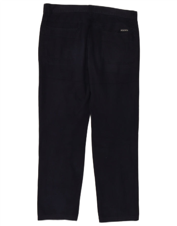 Pantaloni chino dritti da uomo WOOLRICH W34 L28 Blu navy