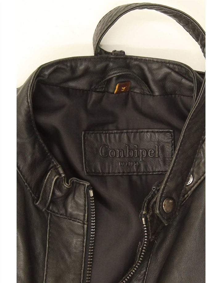 Giubbotto Bomber In Pelle Donna Conbipel IT 44 Medio Pelle Nera