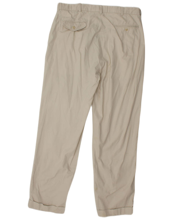 POLO RALPH LAUREN Pantaloni chino da uomo con pegged W35 L32 cotone bianco sporco