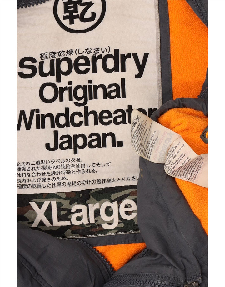 Giacca a vento da uomo Superdry The Windcheater Graphic UK 42 XL Grigia