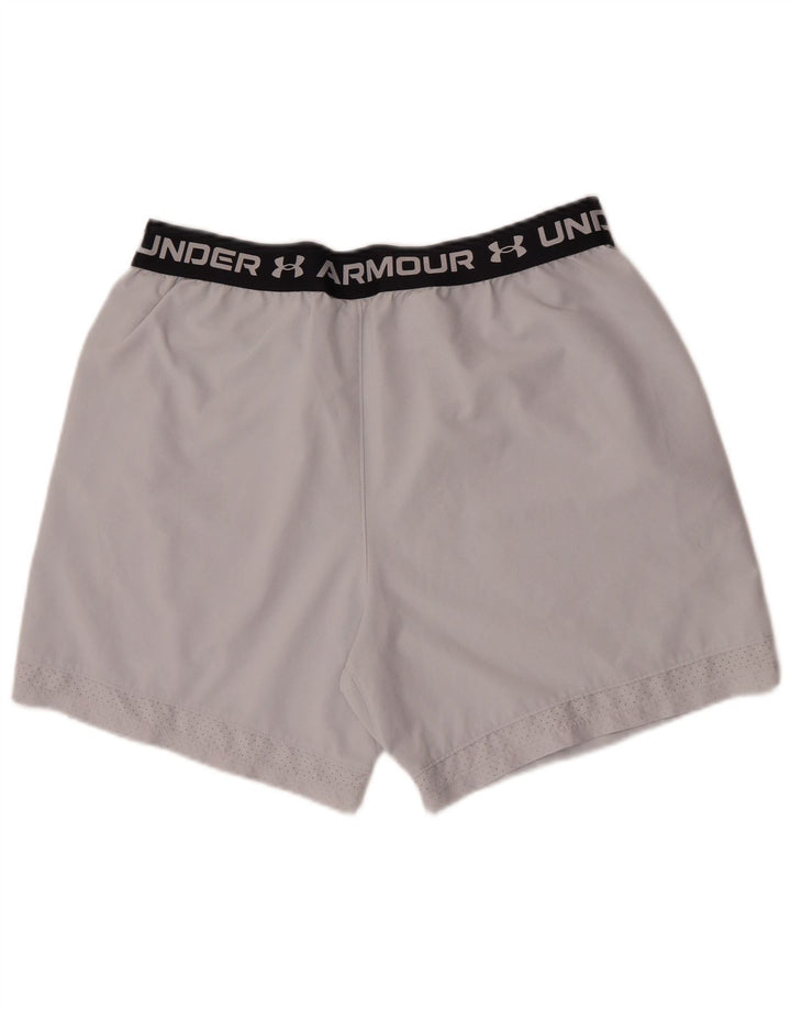 Pantaloncini sportivi grafici aderenti da uomo Under Armour XL poliestere bianco