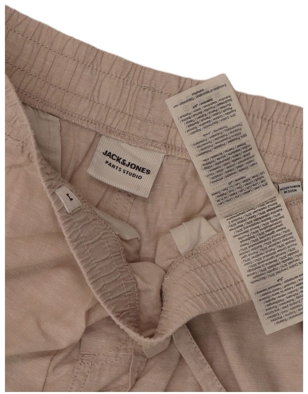 Pantaloncini chino da uomo Jack & Jones medi W32 in cotone grigio