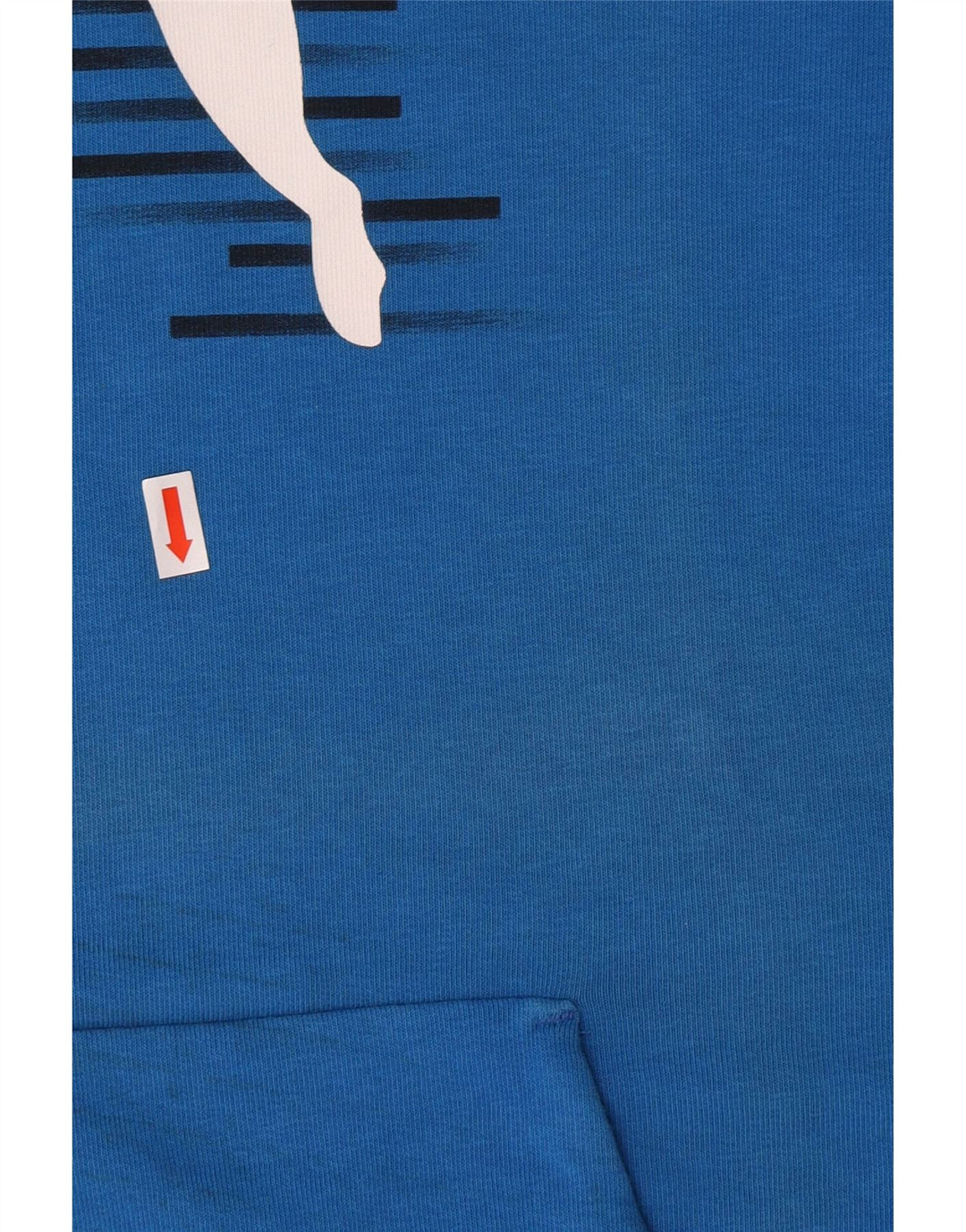 PUMA Felpa con cappuccio grafica da uomo grande in cotone blu