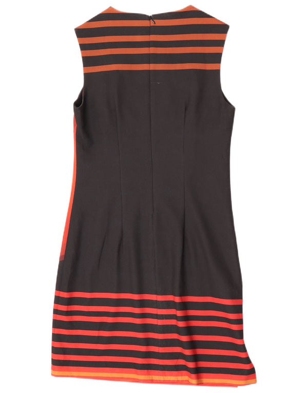 Desigual Abito a trapezio senza maniche con grafica da donna EU 38 Medio Nero a righe