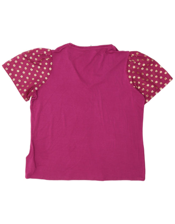 T-shirt da donna Marks & Spencer Top UK 18 XL Viscosa maculata marrone