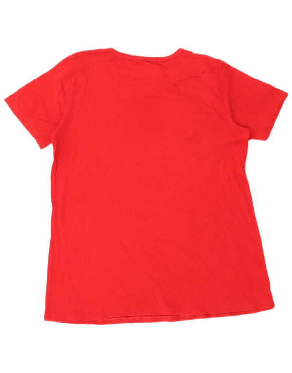 T-shirt da donna BENETTON Top UK 14 media rossa