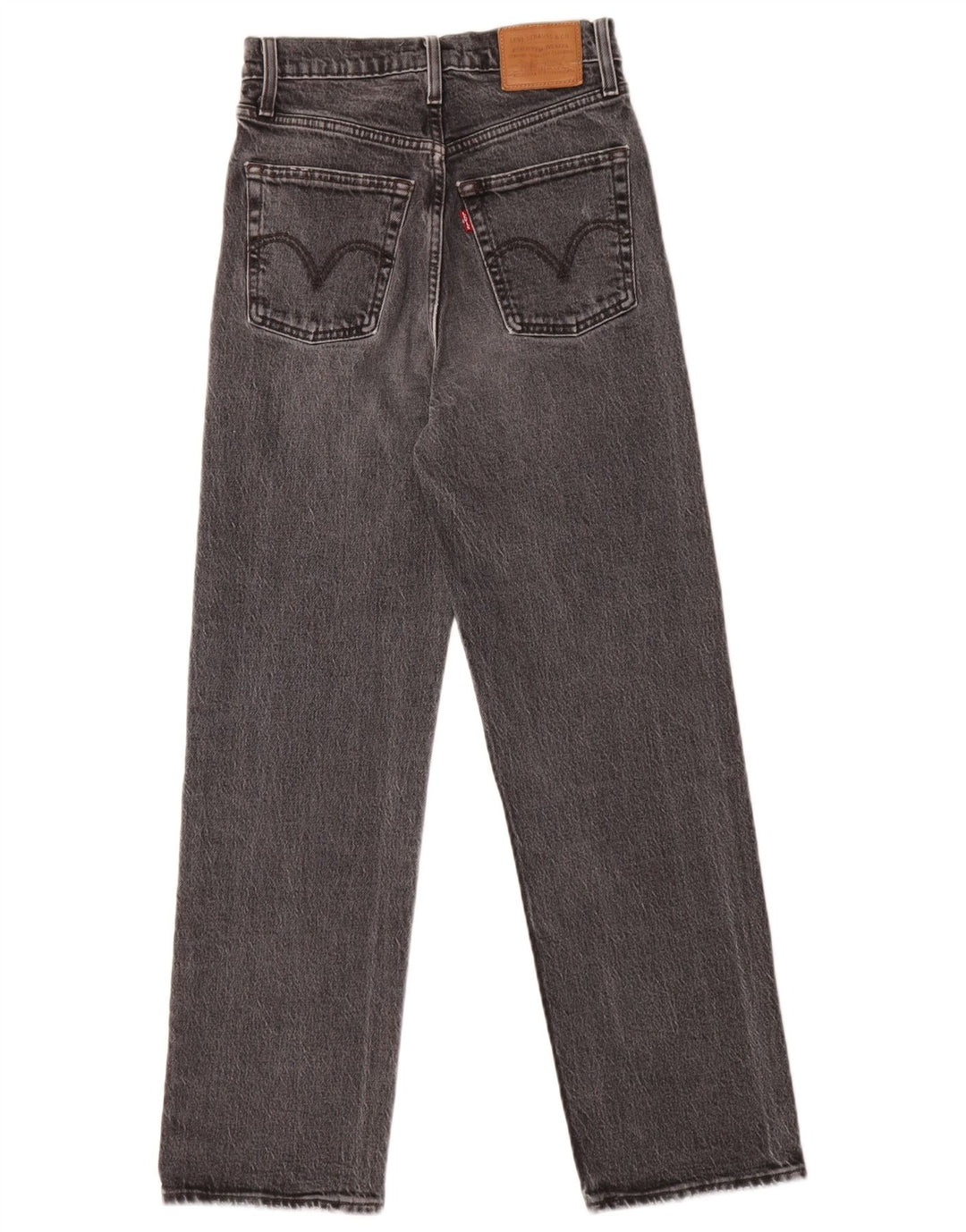 Jeans dritti Ribcage da donna Levi's W25 L27 cotone grigio