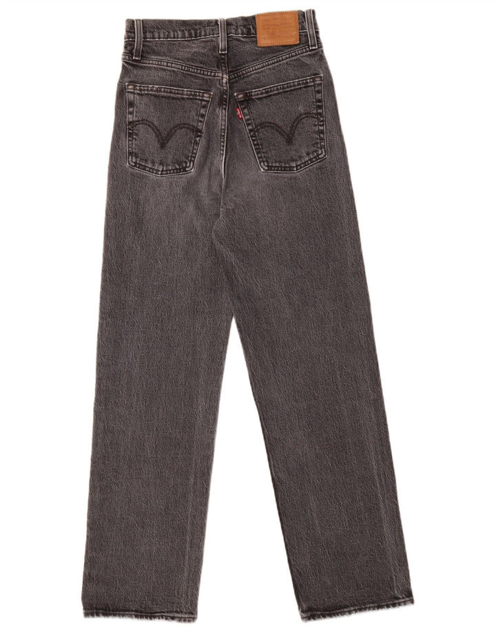 Jeans dritti Ribcage da donna Levi's W25 L27 cotone grigio