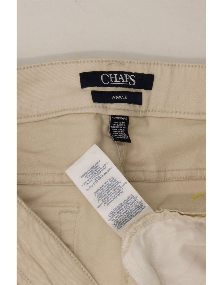 CHAPS Womens Plus Size Slim Jeans US 18 XL W40 L28 Off White Cotton Vintage Chaps and Second-Hand Chaps from Messina Hembry 