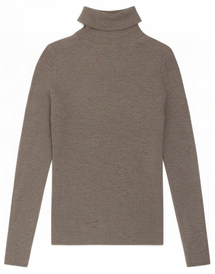 Maglione maglione a collo alto da donna Marks & Spencer UK 10 piccolo in viscosa grigia