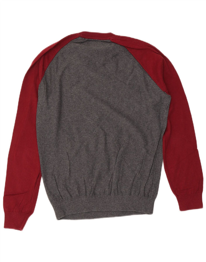 Maglione maglione girocollo da uomo Jack Wills in cotone color block grigio medio