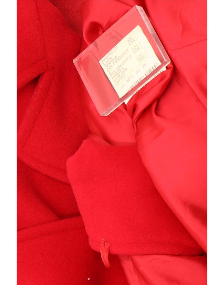 Laura Biagiotti Cappotto Doppio Petto Oversize da Donna IT 50 XL Rosso Lana