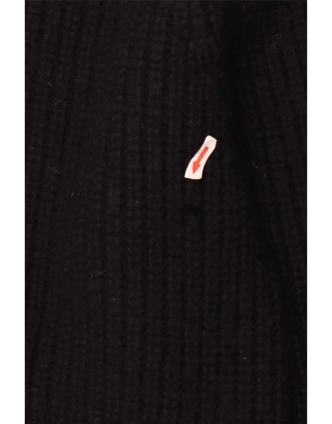 The Sweater Shop Maglione da uomo con scollo a barca medio nero in lana vergine