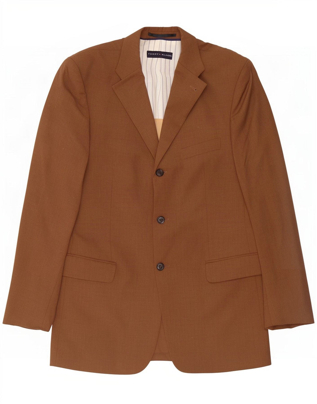 Giacca blazer a 3 bottoni da uomo Tommy Hilfiger IT 50 Large Beige Lana
