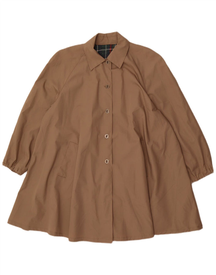 Trench oversize da donna vintage UK 18 XL Poliestere beige