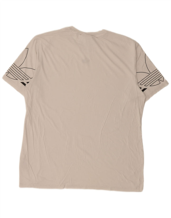 T-shirt grafica da uomo Adidas Top grande in cotone bianco