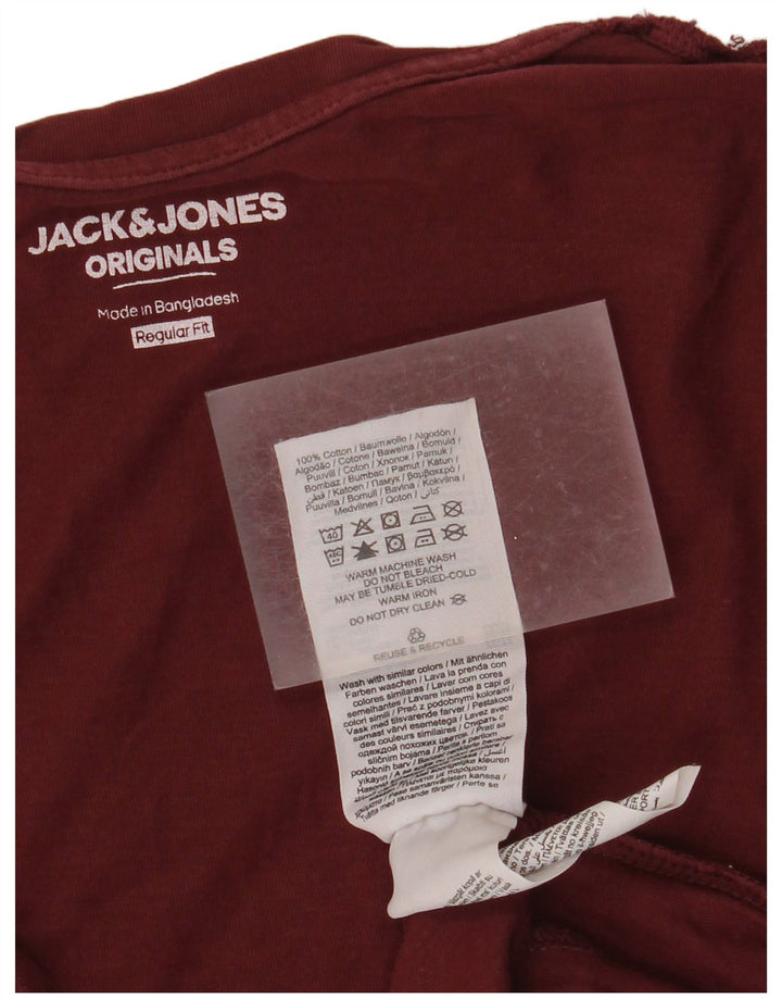 T-shirt grafica da uomo con vestibilità regolare Jack & Jones, piccola, in cotone marrone