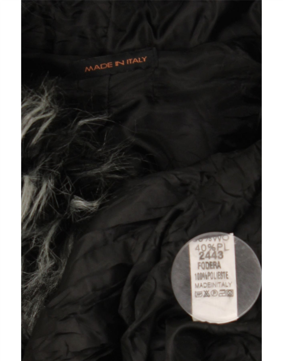 Cappotto a mantella con cappuccio vestibilità ampia da donna VINTAGE UK 10 piccolo in lana nera