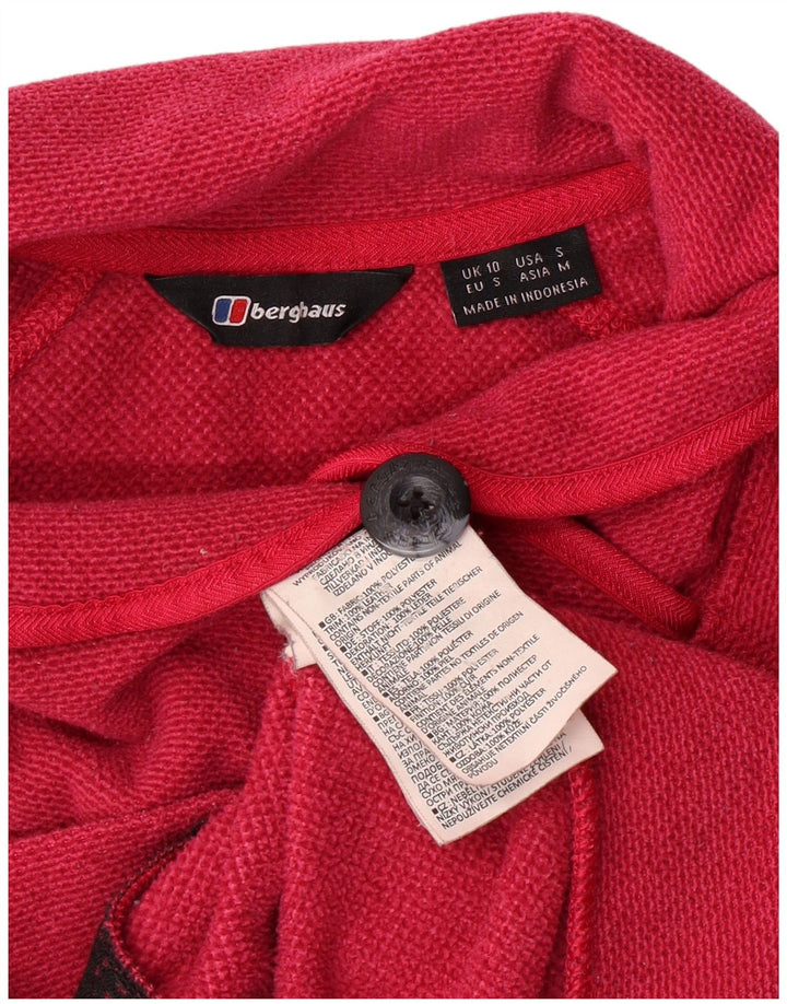 BERGHAUS Felpa con collo alto da donna, maglione, UK 10, piccola, rosa, poliestere