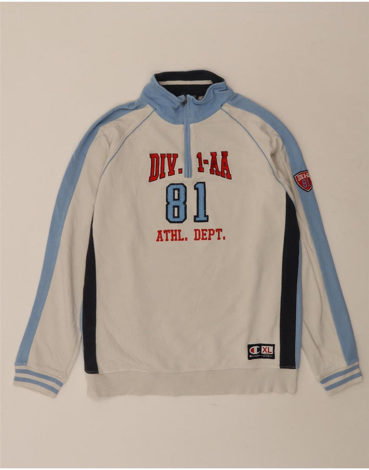 Felpa con grafica CHAMPION per ragazzi, 13-14 anni, XL, colore bianco