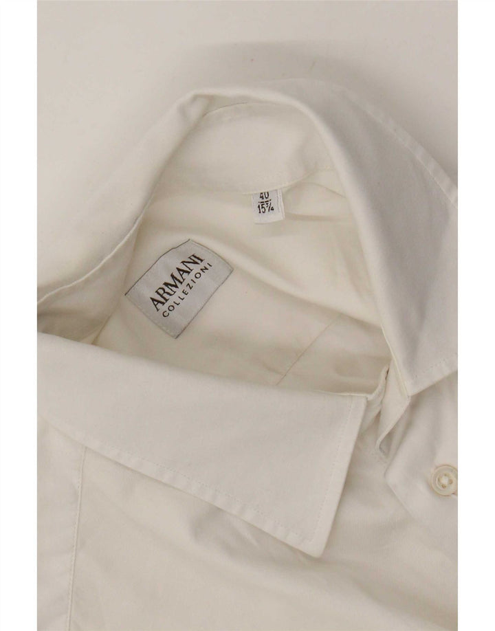 Camicia da uomo Armani Collezioni taglia 40 15 3/4 media bianca