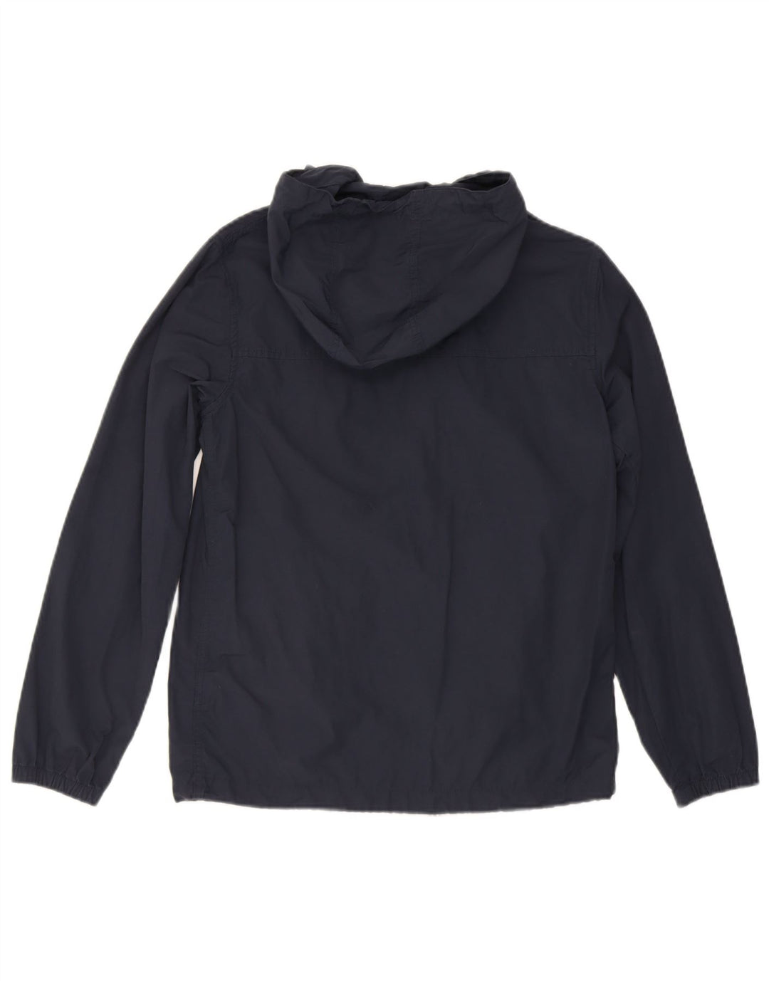JACK WILLS Womens Hooded Rain Jacket UK 10 Small Navy Blue Cotton