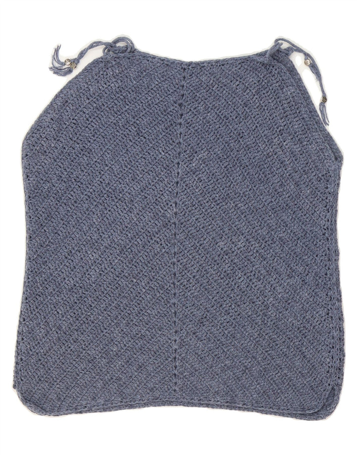 VINTAGE Womens Knit Cami Top UK 14 Large Blue Vintage Vintage and Second-Hand Vintage from Messina Hembry 