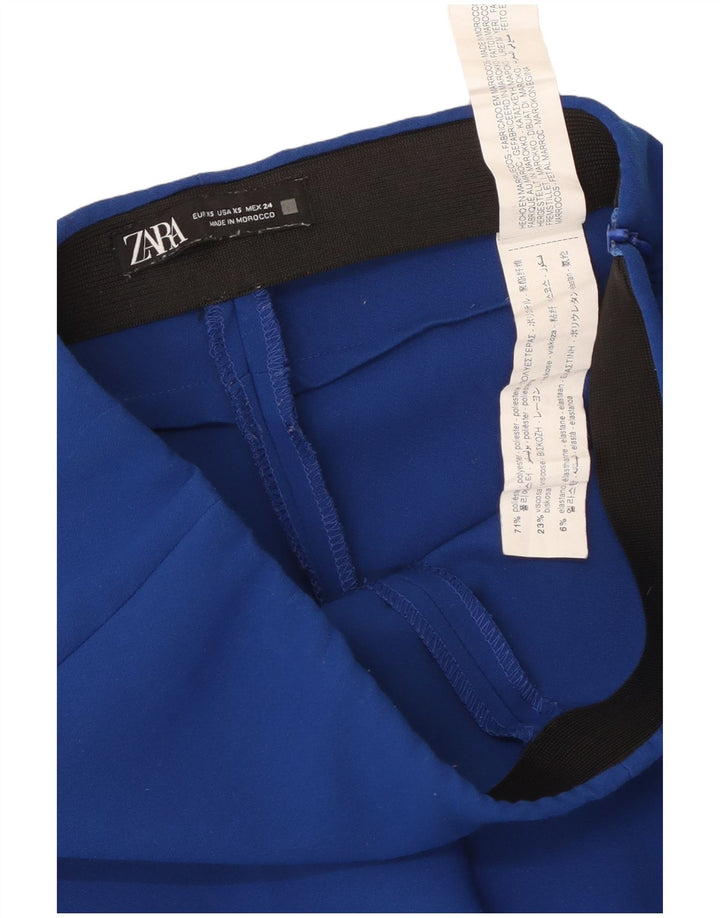 Pantaloni casual Bootcut da donna Zara XS W24 L26 poliestere blu