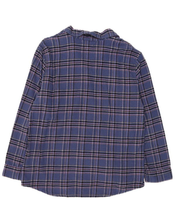 Camicia in flanella da donna Tommy Hilfiger UK 18 XL Cotone a quadri blu navy