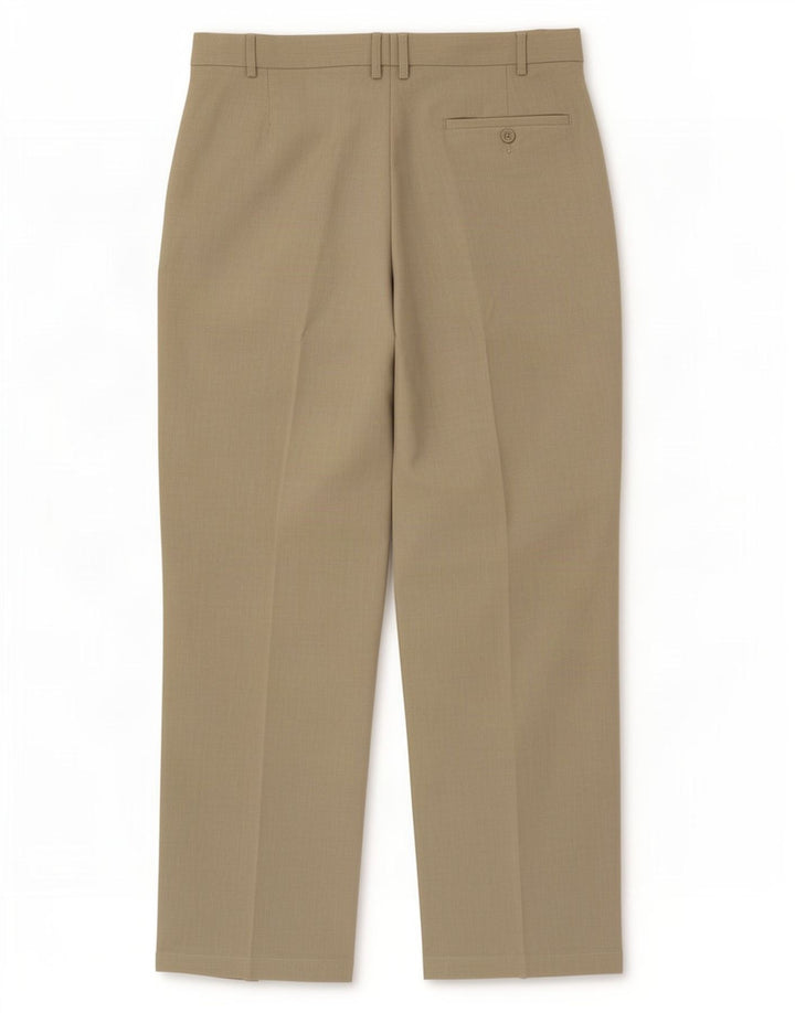 Pantaloni da abito dritti da uomo Marks & Spencer W38 L30 Poliestere beige