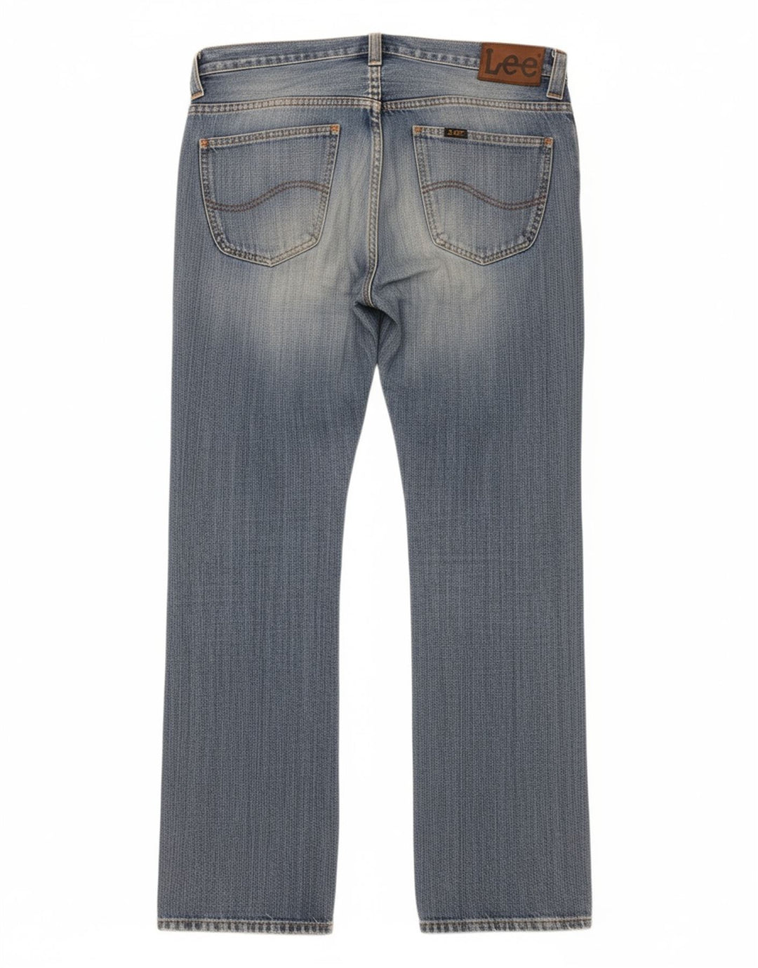 LEE Mens Knox Straight Jeans W33 L34 Blue Cotton