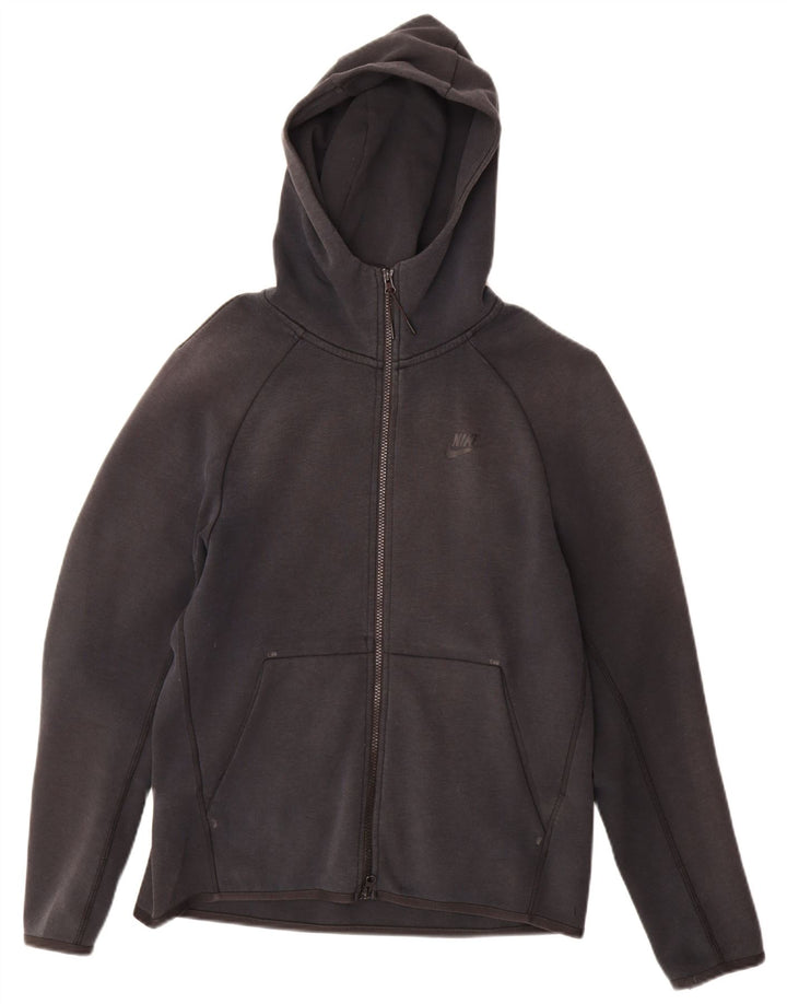 Felpa con cappuccio e zip Nike da uomo piccola nera