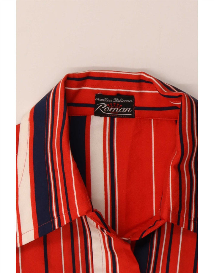 Camicia da donna romana UK 12 a righe rosse medie