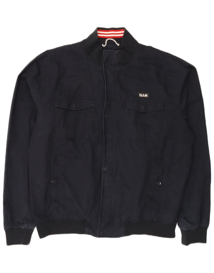 Giubbotto bomber da uomo Slam UK 46 3XL Cotone blu navy