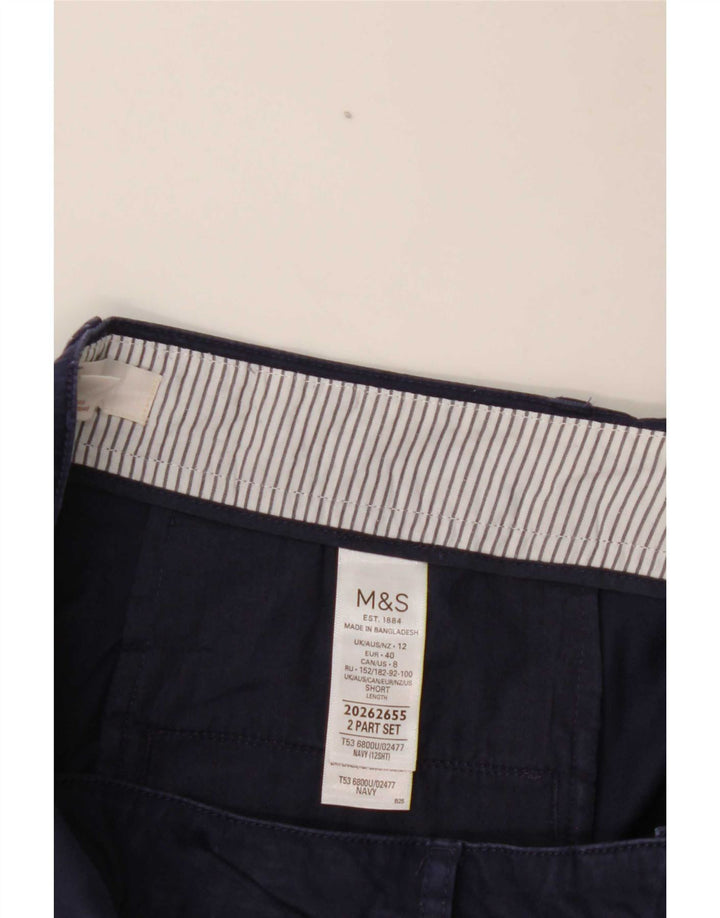 Pantaloni chino da donna Marks & Spencer UK 12 medi W32 L28 Blu navy