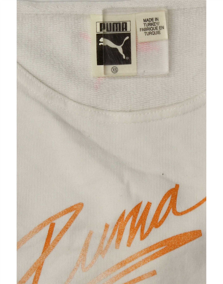 Felpa grafica da donna Puma UK 6 XS bianca