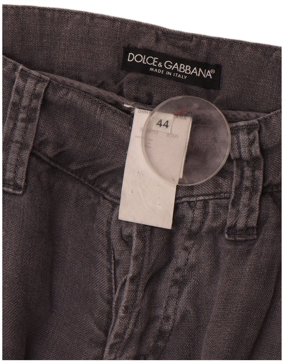 Pantaloni casual dritti da donna Dolce & Gabbana IT 44 medio W30 L34 Grigio