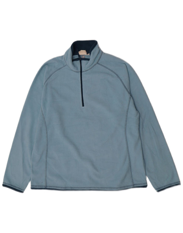 Mountain Warehouse Womens Zip Neck Fleece Jumper UK 18 XL Blue Sports