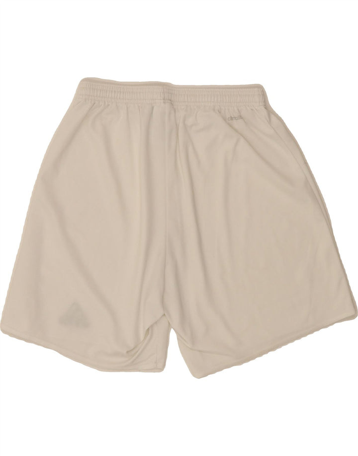 ADIDAS Boys Climalite Sport Shorts 9-10 Years Medium White Polyester Vintage Adidas and Second-Hand Adidas from Messina Hembry 