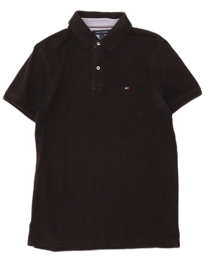TOMMY HILFIGER Polo da uomo slim fit media nera