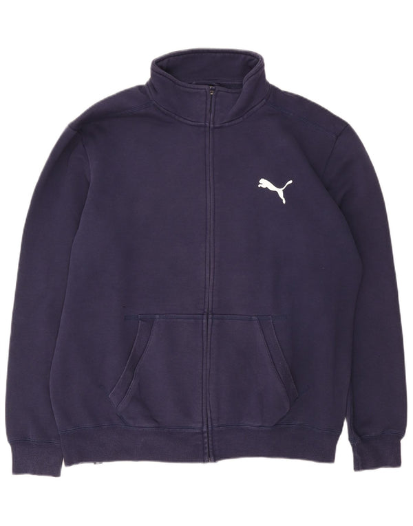 Giacca da ginnastica da uomo Puma Large in cotone blu navy